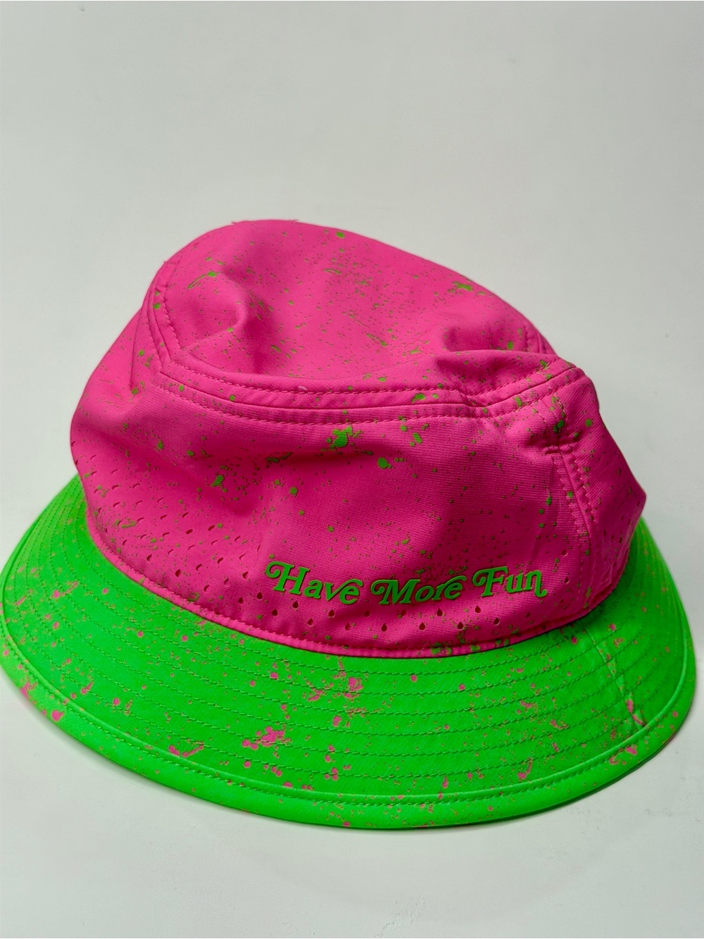 Melin Hydro The Caddy Drip Neon Pink and Green Bucket Hat